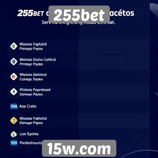 Métodos de pagamento aceitos na plataforma 255bet